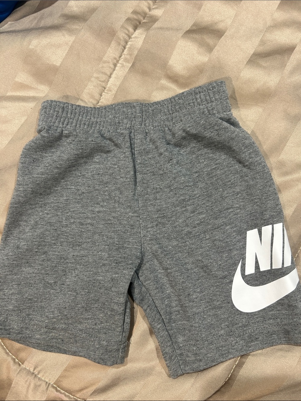 Nike Kids Gray Athletic Shorts with White Logo